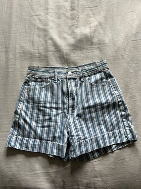 American Eagle Women’s Blue Stripe Cotton Shorts